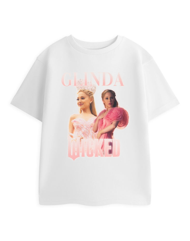 Wicked Glinda Girls White Short Sleeved T-Shirt