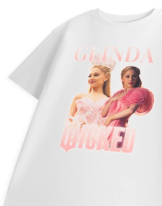 Wicked Glinda Girls White Short Sleeved T-Shirt