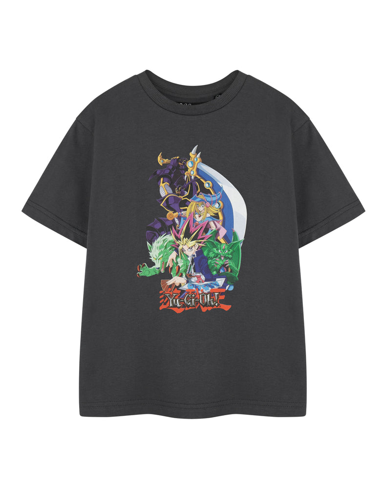 Yu Gi Oh Multi Character Boys Grey Short Sleeved T-Shirt