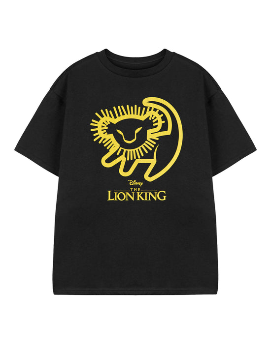 Disney Lion King Kids Unisex Kids Black Short Sleeved T-Shirt