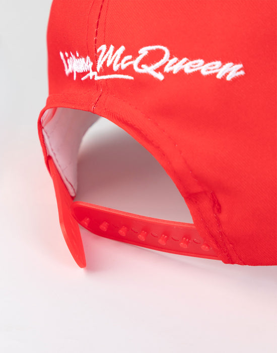 Disney Cars Lightning Mcqueen Boys Red Adjustable Curved Peak Cap