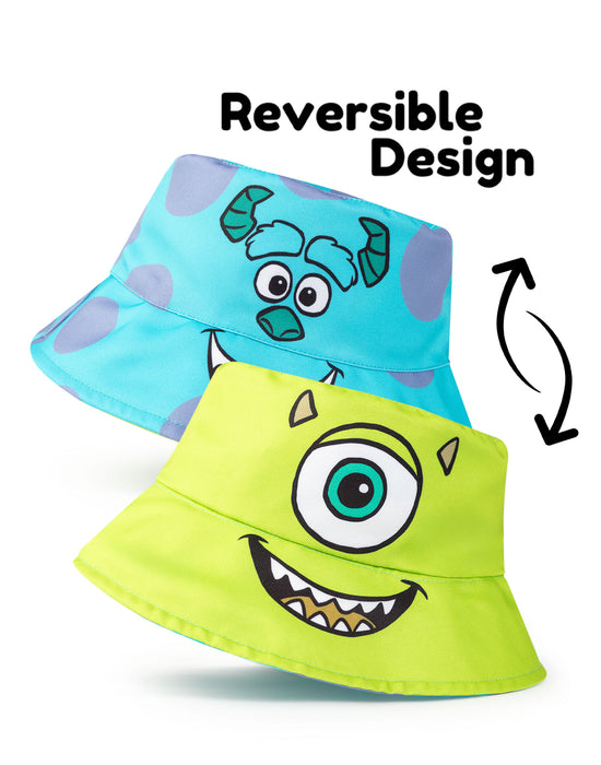 Disney Monster Inc Reversible Sully & Mike Unisex Kids Multicoloured Bucket Hat