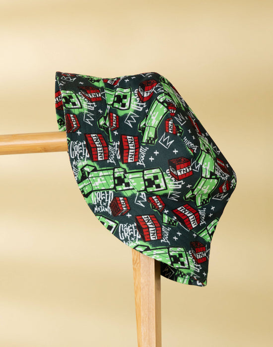 Minecraft Creeper Unisex Kids Multicoloured Bucket Hat