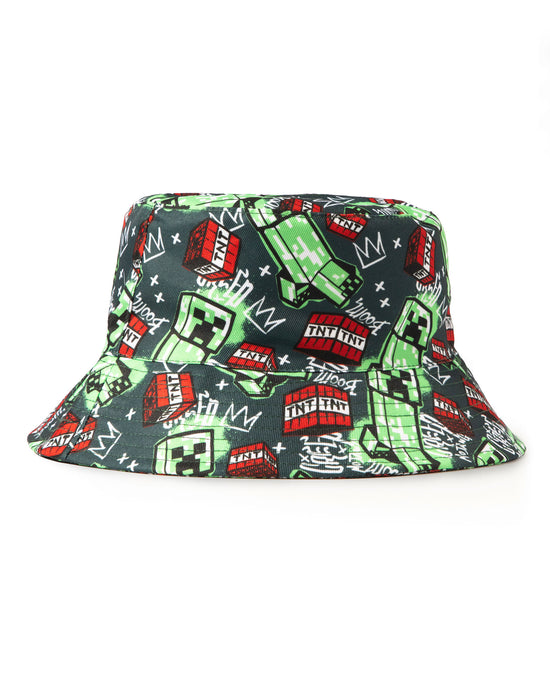 Minecraft Creeper Unisex Kids Multicoloured Bucket Hat