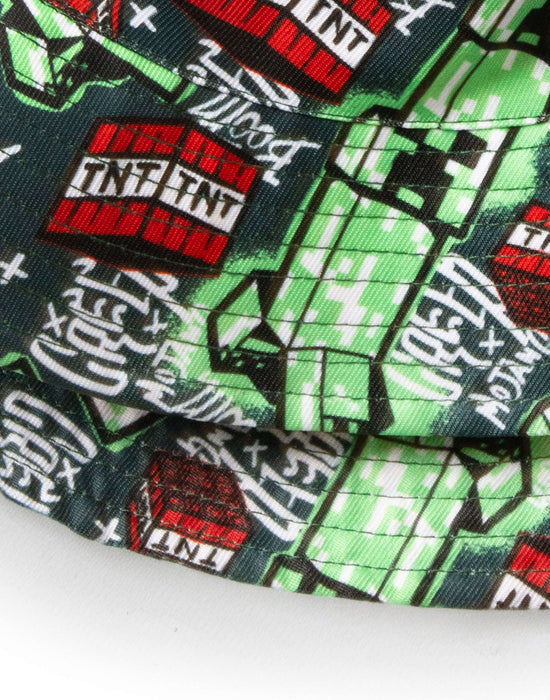 Minecraft Creeper Unisex Kids Multicoloured Bucket Hat