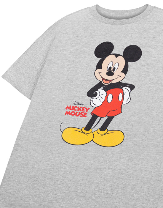 Disney Mickey Mouse Boys Grey Short Sleeved T-Shirt — Vanilla