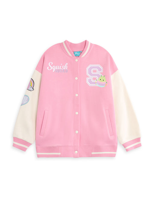 Squishmallows Squish Squad Girls Pink Bomber Jacket