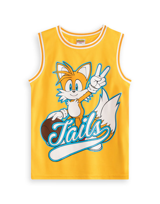 Sonic the Hedgehog Tails Boys Yellow 2 Piece Basketball Set