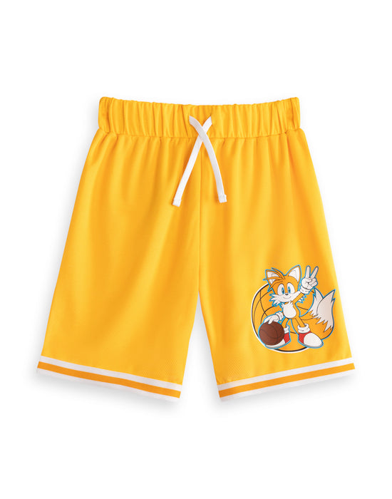 Sonic the Hedgehog Tails Boys Yellow 2 Piece Basketball Set