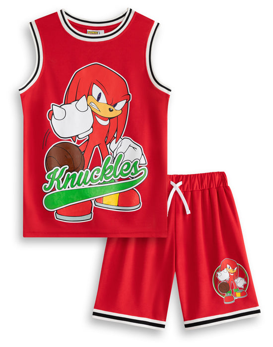 Sonic the Hedgehog Knuckles Boys Red 2 Piece Basketball Set