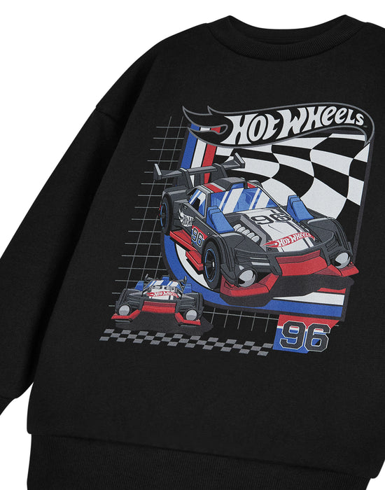 Hot Wheels 96 Boys Black Sweatshirt
