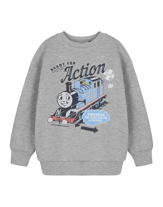 Thomas and Friends Ready For Action Boys Grey Sweatshirt