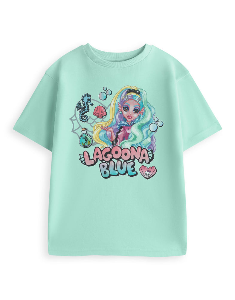 Monster High Lagoona Blue Girls Blue Short Sleeved T-Shirt