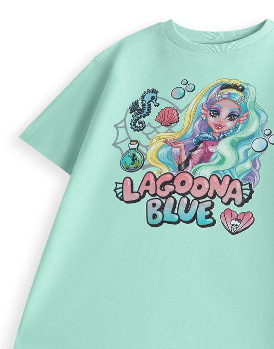 Monster High Lagoona Blue Girls Blue Short Sleeved T-Shirt