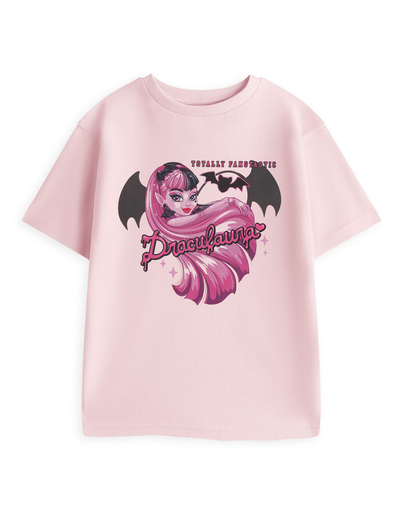 Monster High Draculaura Girls Pink Short Sleeved T-Shirt