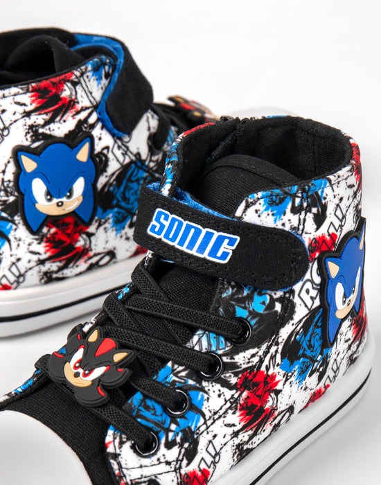 Sonic the Hedgehog Grafitti Boys Multicoloured Laced Trainers