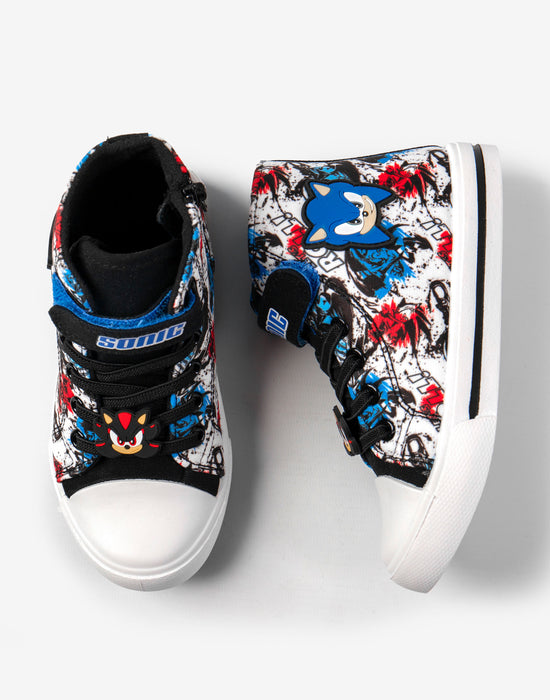 Sonic the Hedgehog Grafitti Boys Multicoloured Laced Trainers