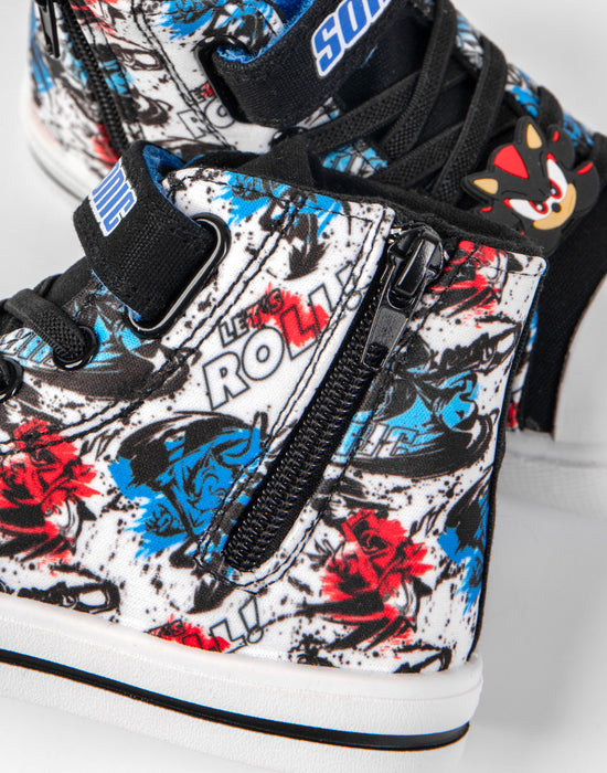 Sonic the Hedgehog Grafitti Boys Multicoloured Laced Trainers