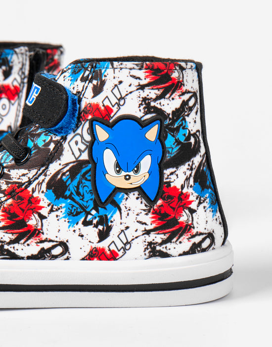 Sonic the Hedgehog Grafitti Boys Multicoloured Laced Trainers