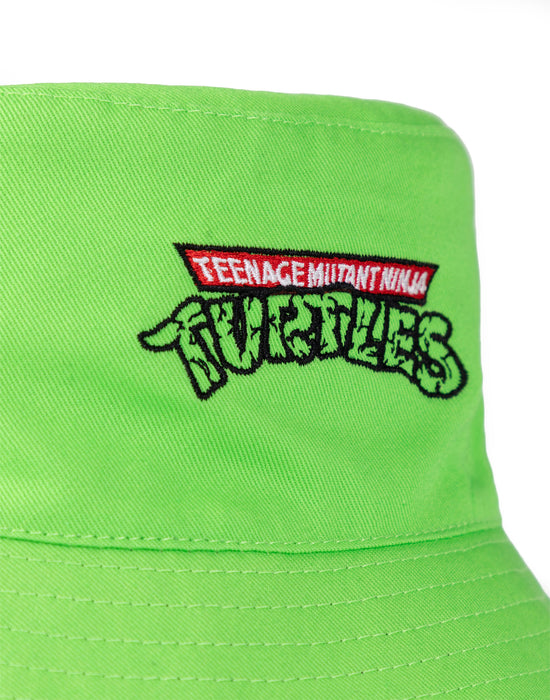 Teenage Mutant Ninja Turtles Reversible Logo And Faces All Over Print Boys Green Bucket Hat