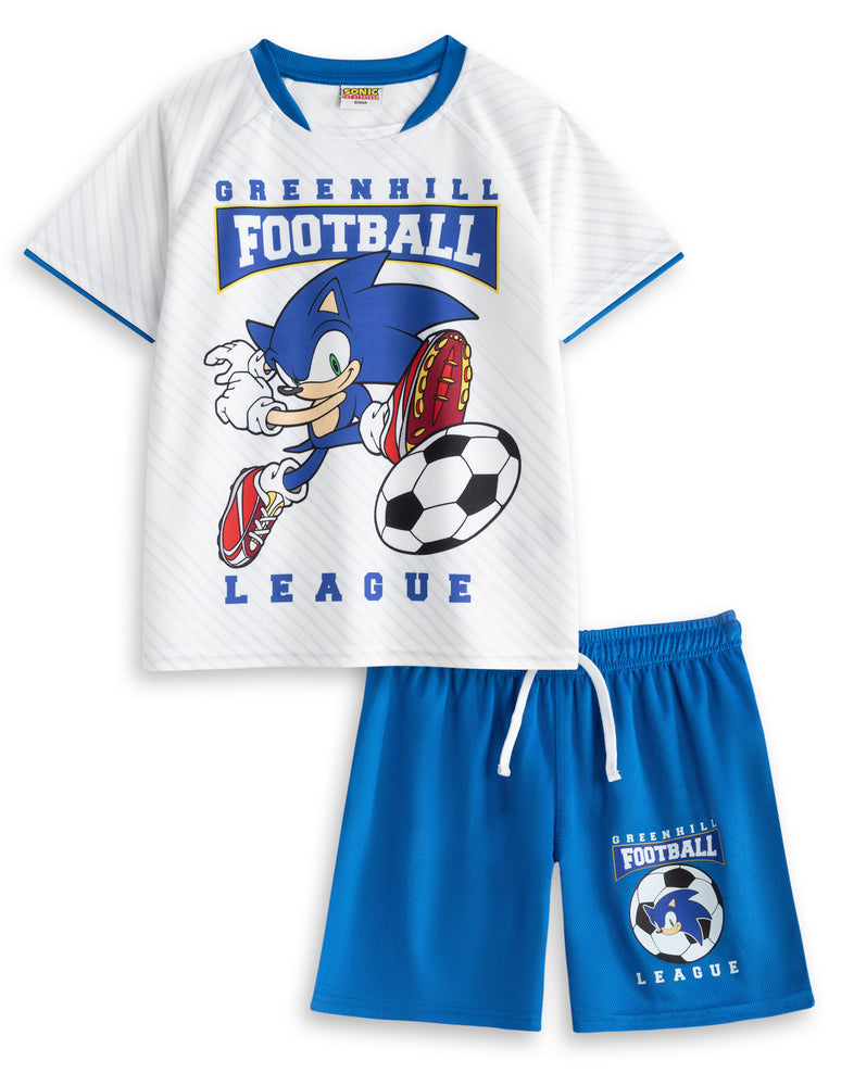 Sonic the Hedgehog Greenhill League Boys White Football Kit