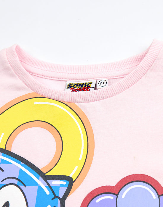 Sonic the Hedgehog Pastel Diamond Girls Pink T-Shirt and Shorts Set