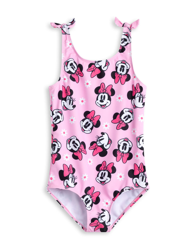 Disney Minnie Mouse Girls Pink 1 Piece Swimming Costume
