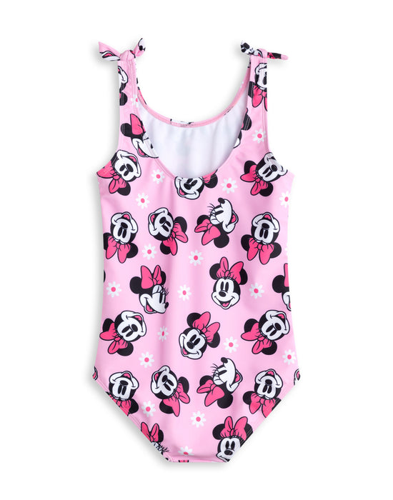 Disney Minnie Mouse Girls Pink 1 Piece Swimming Costume