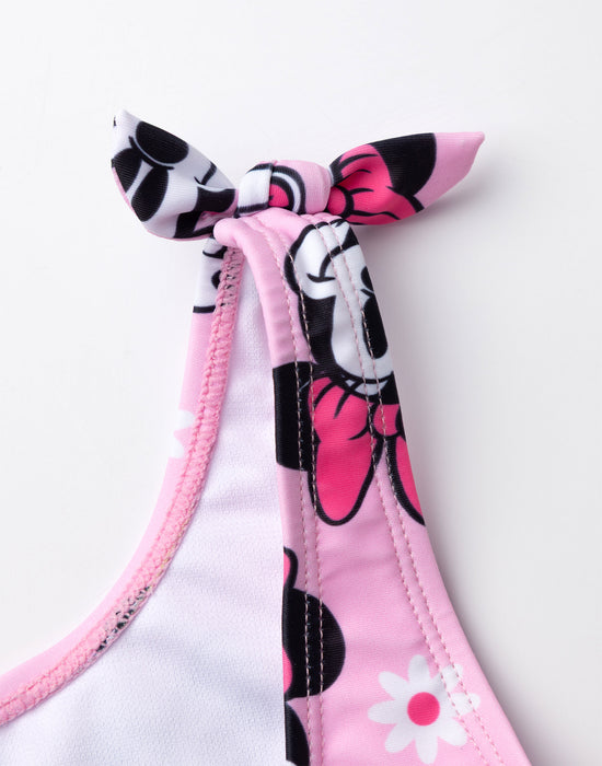 Disney Minnie Mouse Girls Pink 1 Piece Swimming Costume