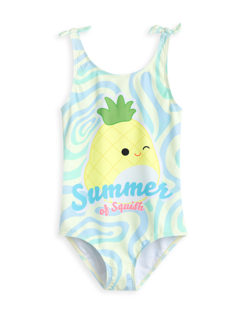 Squishmallows Summer Of Squish Girls Yellow 1 Piece Swimming Costume