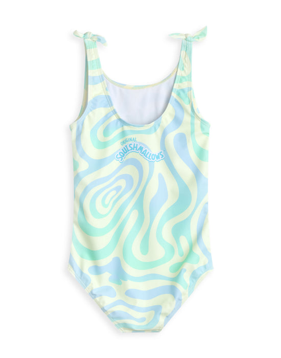 Squishmallows Summer Of Squish Girls Yellow 1 Piece Swimming Costume