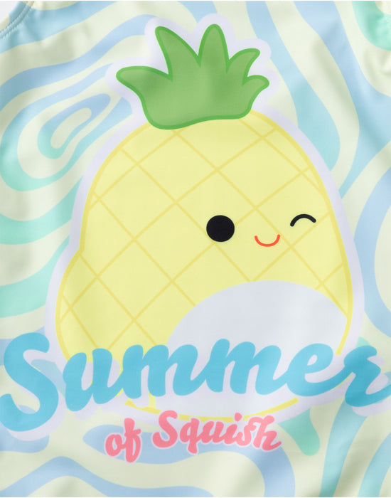 Squishmallows Summer Of Squish Girls Yellow 1 Piece Swimming Costume