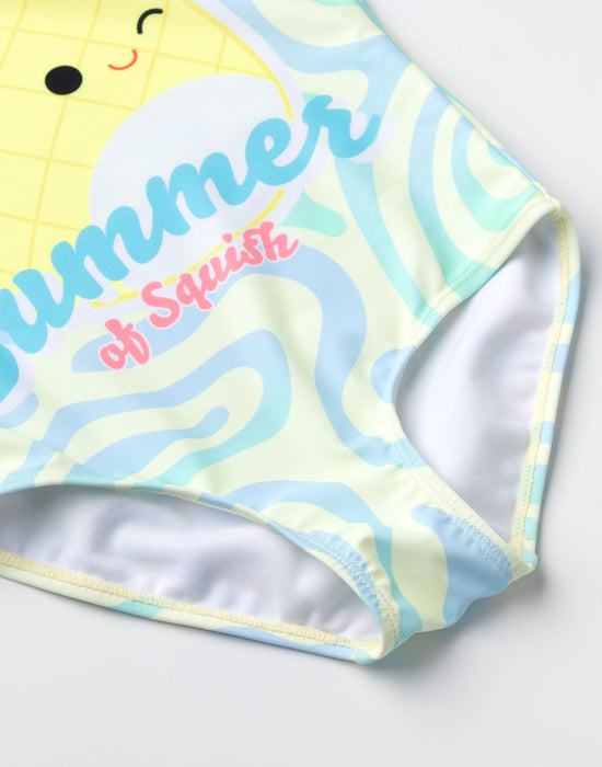Squishmallows Summer Of Squish Girls Yellow 1 Piece Swimming Costume