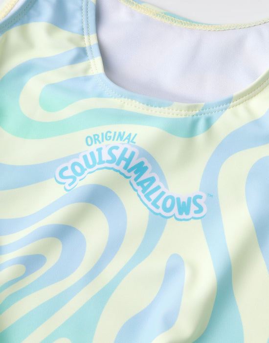 Squishmallows Summer Of Squish Girls Yellow 1 Piece Swimming Costume