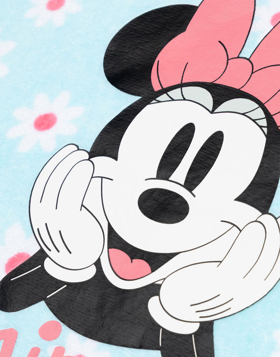 Disney Minnie Mouse Girls Blue 2 Piece Towelling Co-ord