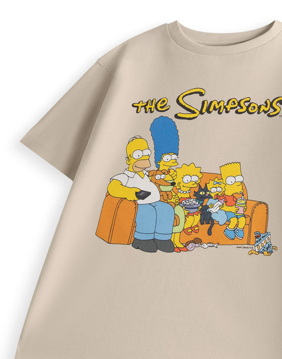 The Simpsons Couch Unisex Kids Beige Short Sleeved T-Shirt