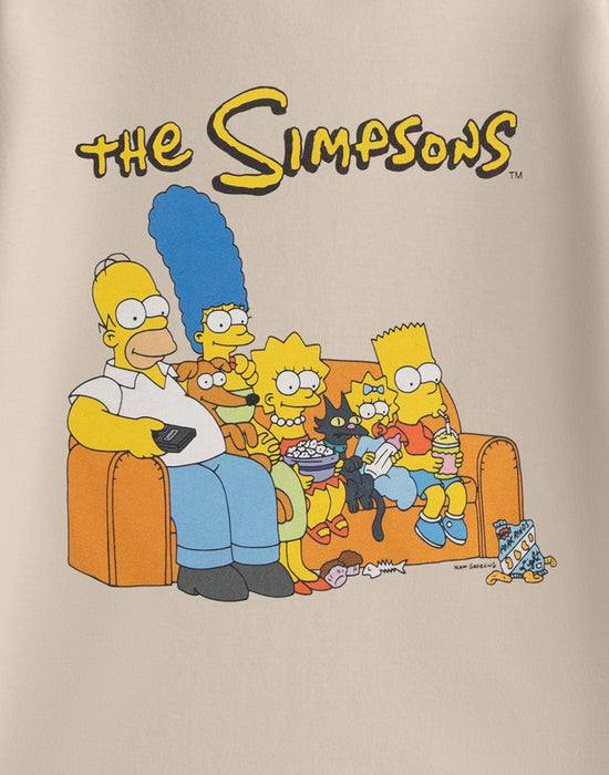The Simpsons Couch Unisex Kids Beige Short Sleeved T-Shirt