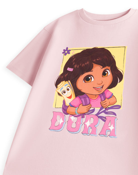 Dora The Explorer Dora Girls Pink Short Sleeved T-Shirt