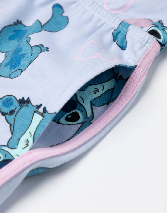 Disney Lilo & Stitch Character AOP Girls Blue Sleeveless Playsuit