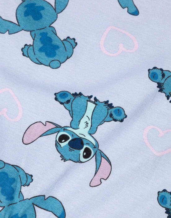 Disney Lilo & Stitch Character AOP Girls Blue Sleeveless Playsuit