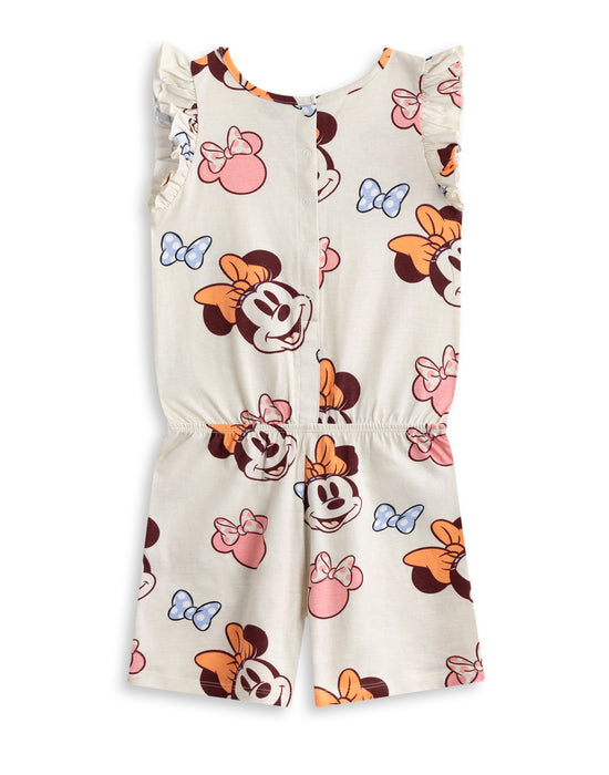 Disney Minnie Mouse Character AOP Girls Multicoloured Sleeveless Playsuit