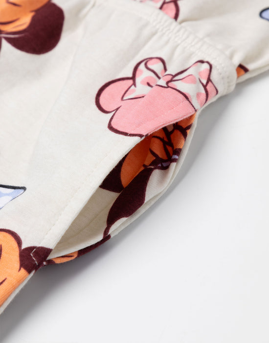 Disney Minnie Mouse Character AOP Girls Multicoloured Sleeveless Playsuit