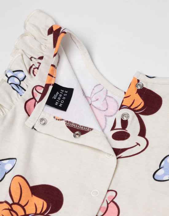 Disney Minnie Mouse Character AOP Girls Multicoloured Sleeveless Playsuit