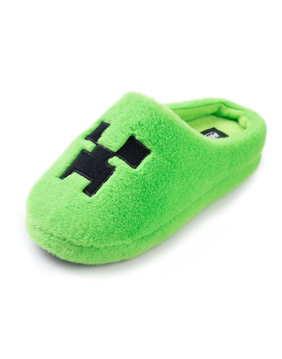 Minecraft Creeper Boys Green Mule Slippers
