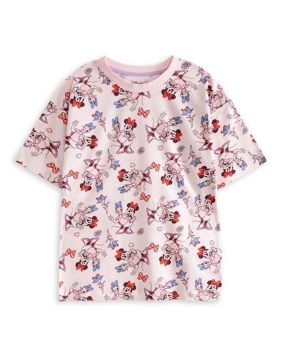 Disney Minnie Multi Character Girls Multicoloured Multi-Pack of 2 Short Sleeve Short Leg Pyjama Set