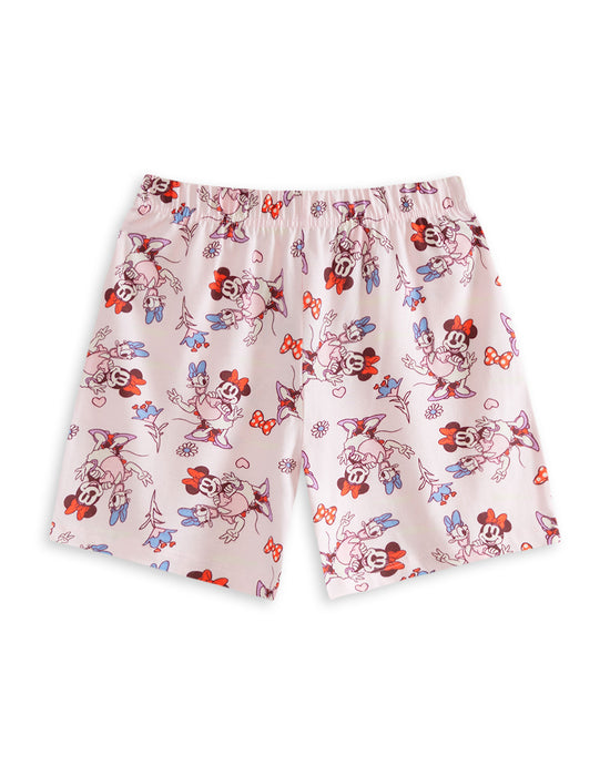 Disney Minnie Multi Character Girls Multicoloured Multi-Pack of 2 Short Sleeve Short Leg Pyjama Set