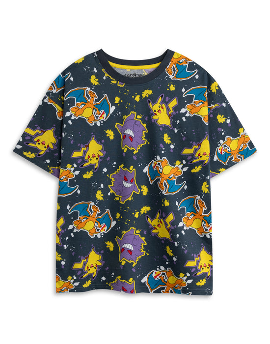 Pokemon Multi Character Boys Multicoloured Multi-Pack of 2 Short Sleeve Short Leg Pyjama Set
