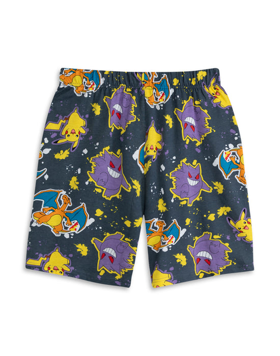 Pokemon Multi Character Boys Multicoloured Multi-Pack of 2 Short Sleeve Short Leg Pyjama Set