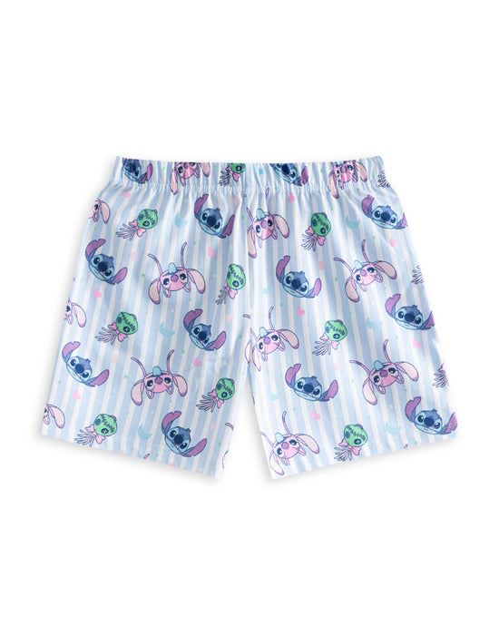 Disney Lilo & Stitch Less Dramas Girls Multicoloured Multi-Pack of 2 Short Sleeve Short Leg Pyjama Set