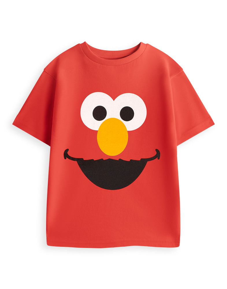 Sesame Street Elmo Unisex Kids Red Short Sleeved T-Shirt